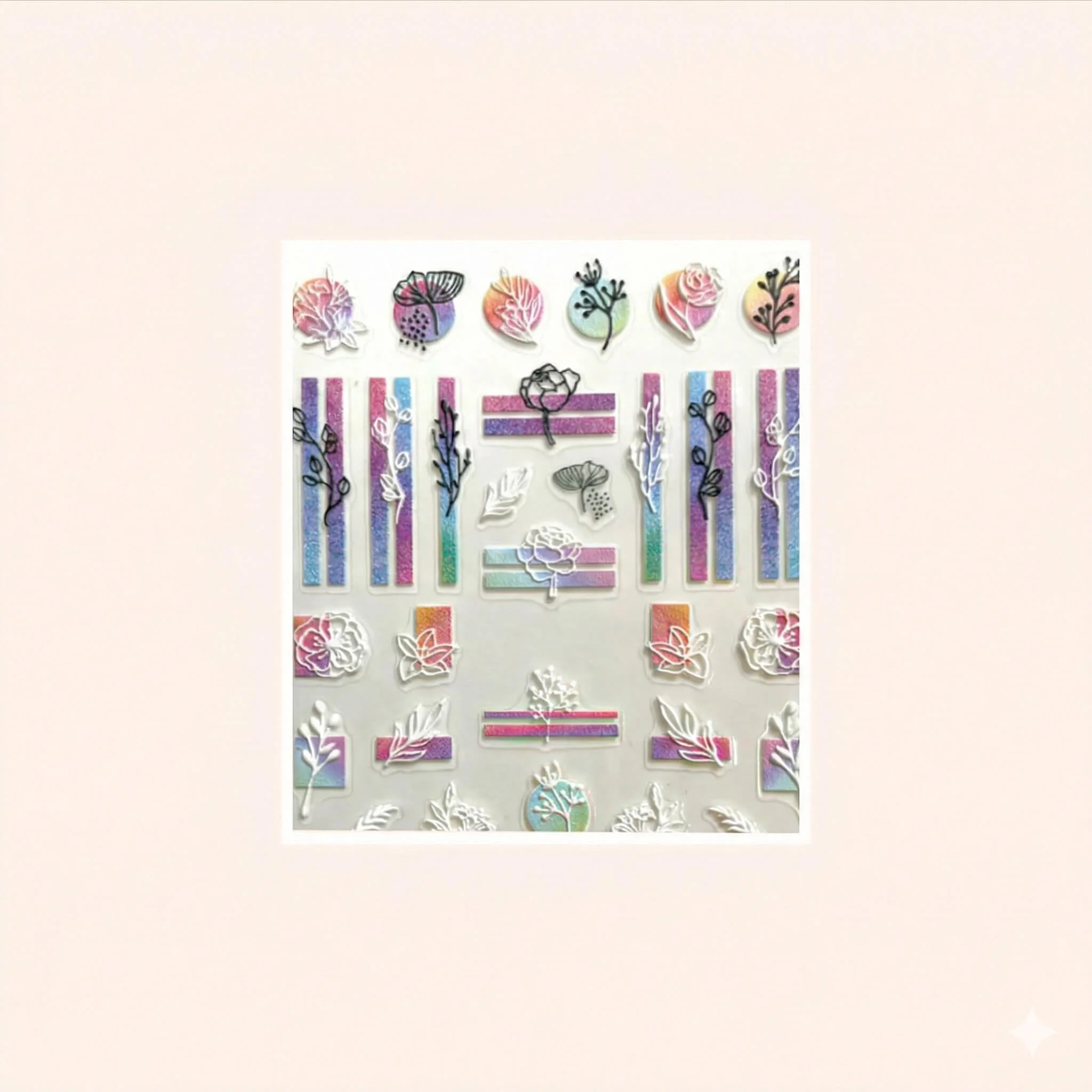 5D Sticker Rainbow Flower