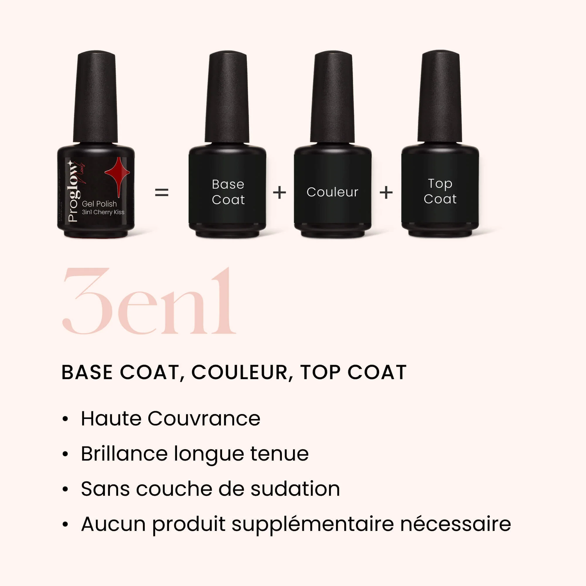 Gel Polish VSP 3in1 No Wipe Cherry Kiss - Image 4