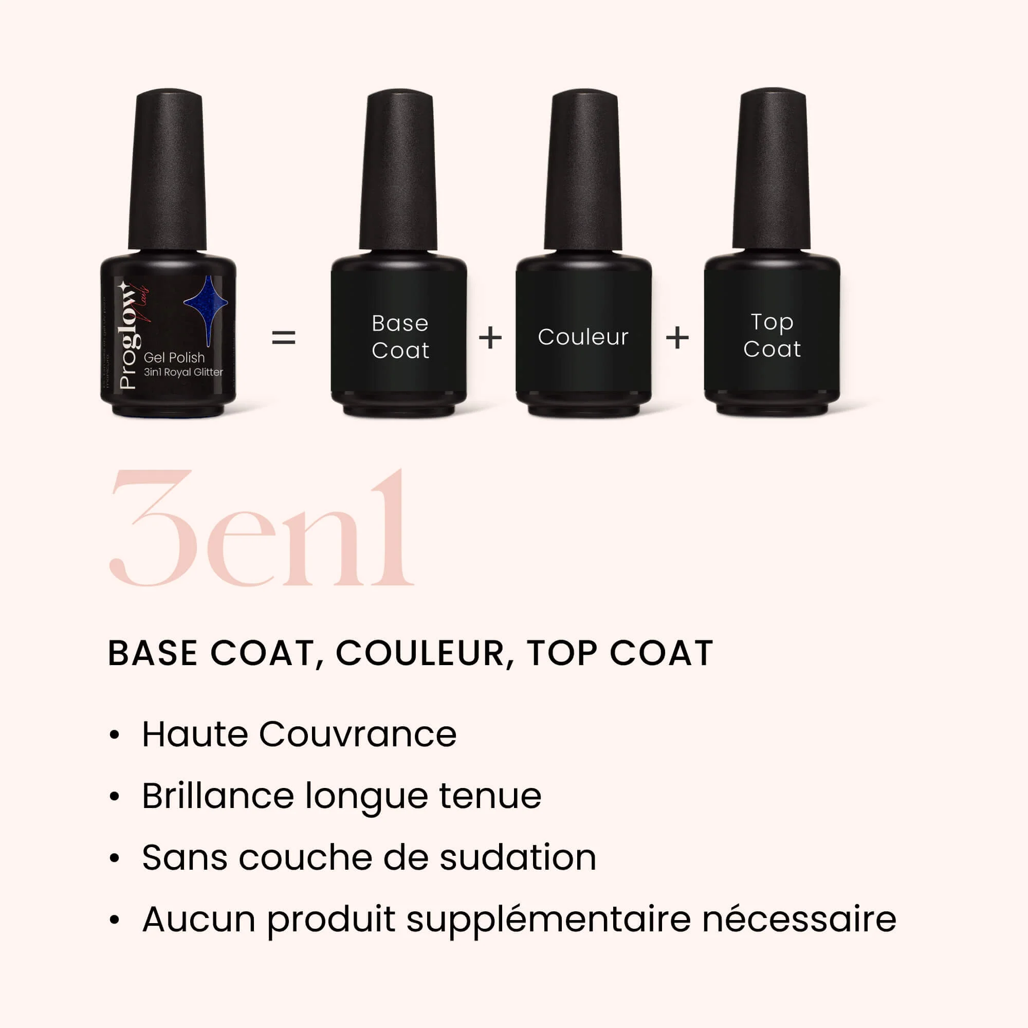 Gel Polish VSP 3in1 No Wipe Royal Glitter - Image 4