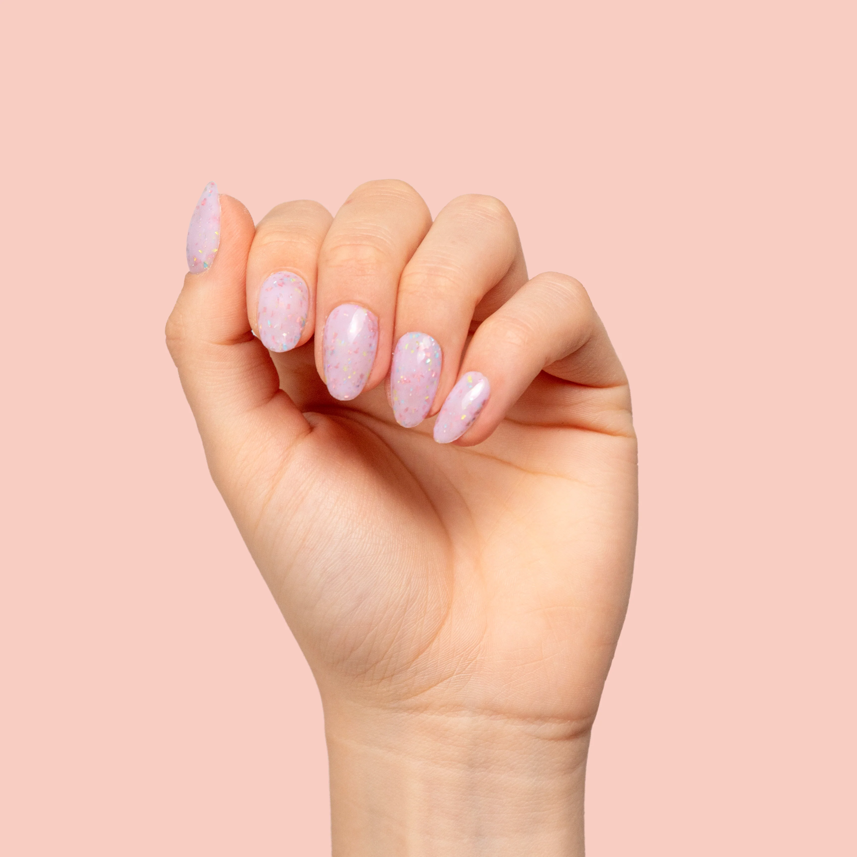 Gel Polish VSP Gummy Base Milky Rose Multi Flakes - Image 4