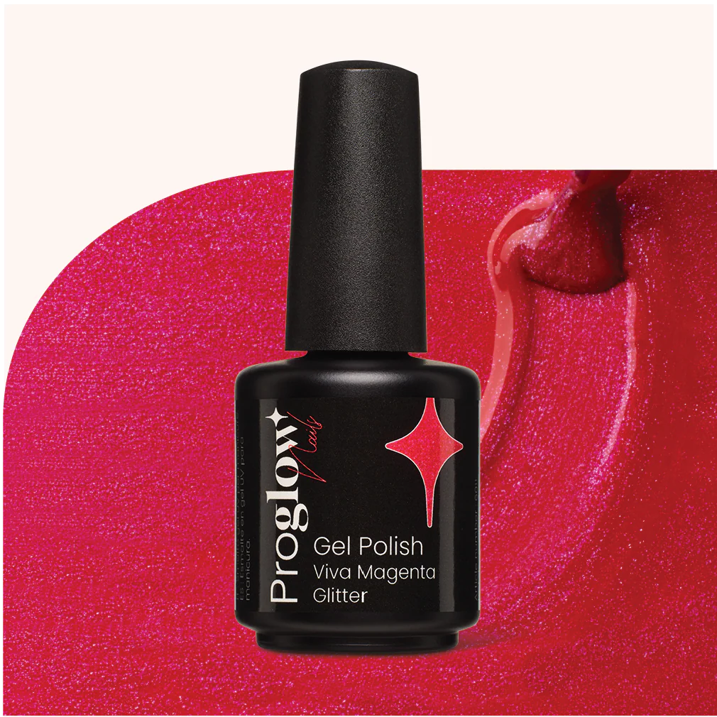Gel Polish VSP Viva Magenta Glitter