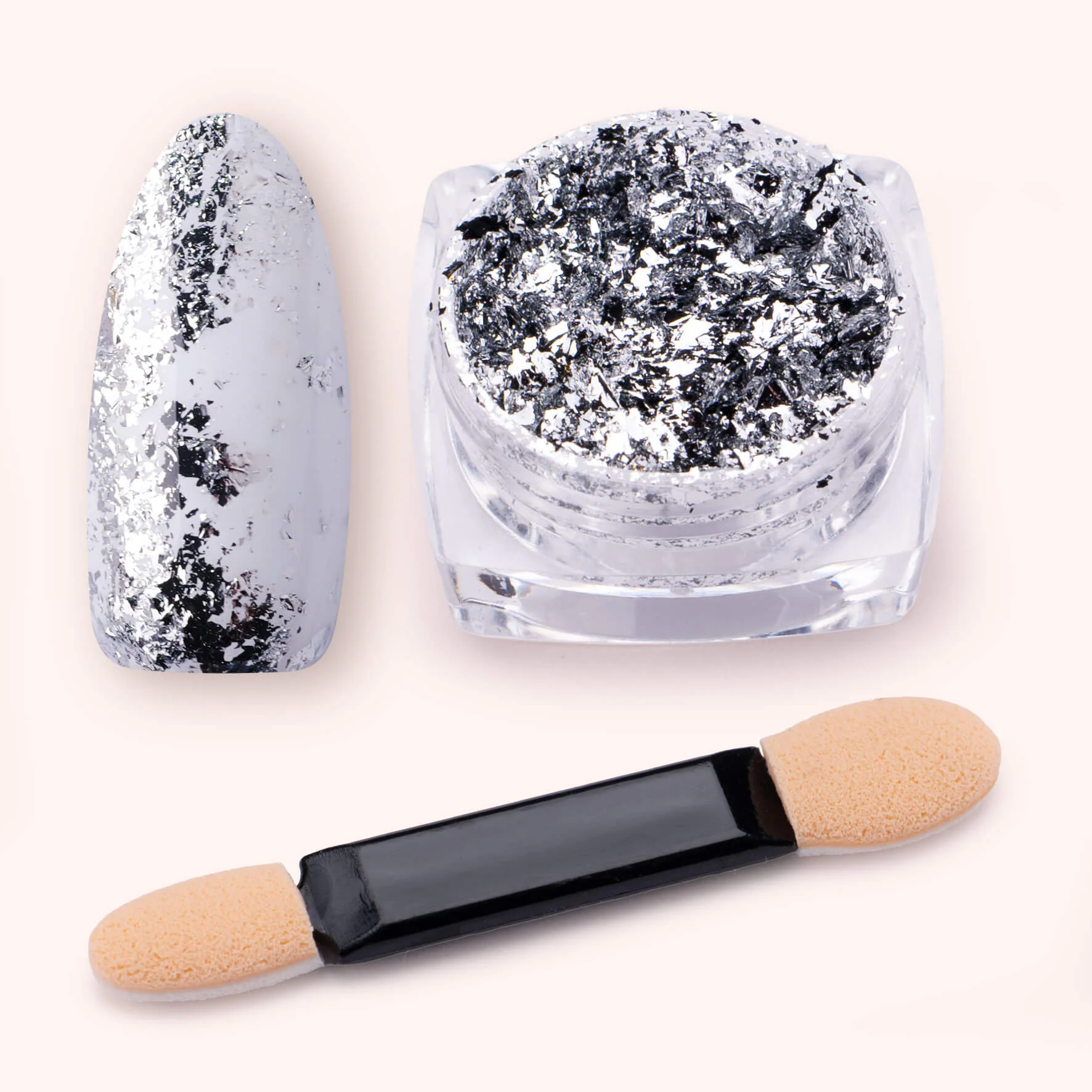 Nail Flakes Silver