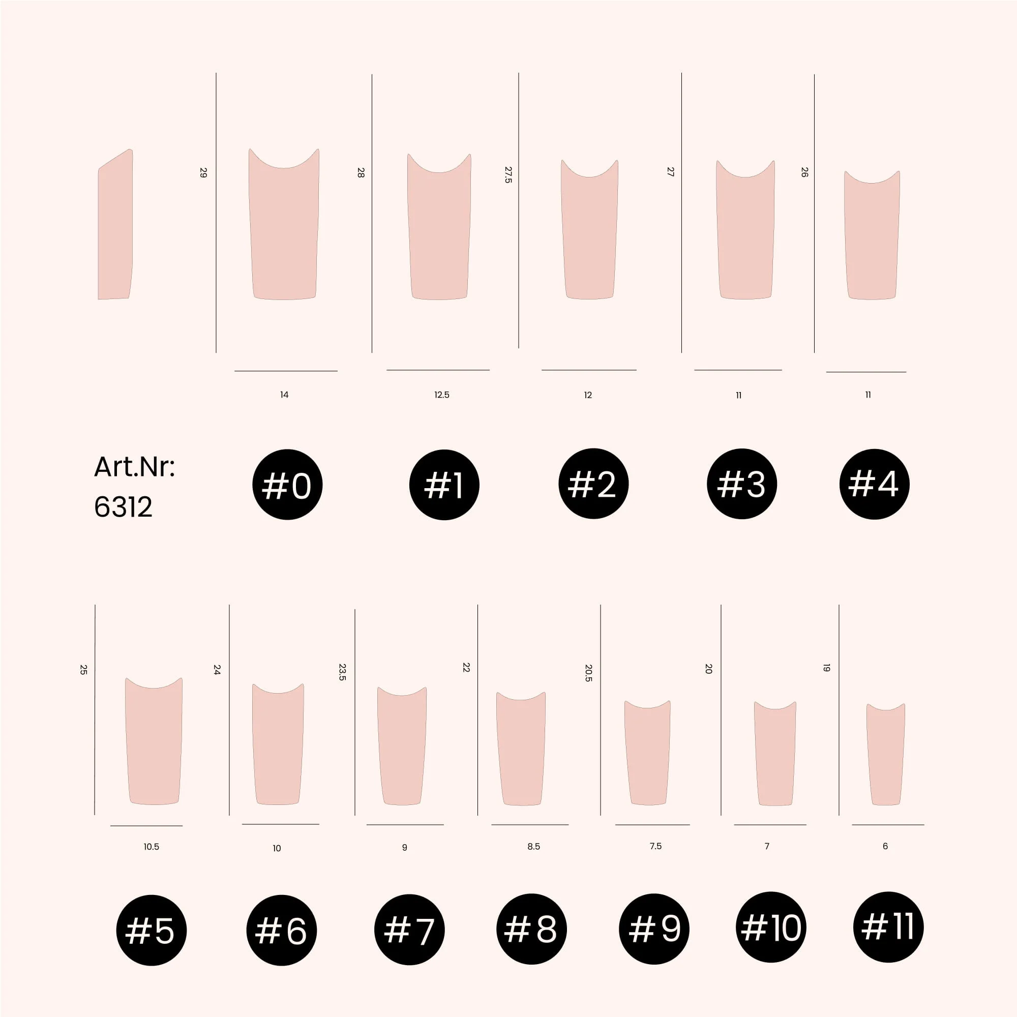 Nail Tips C-Curve Square - Image 3