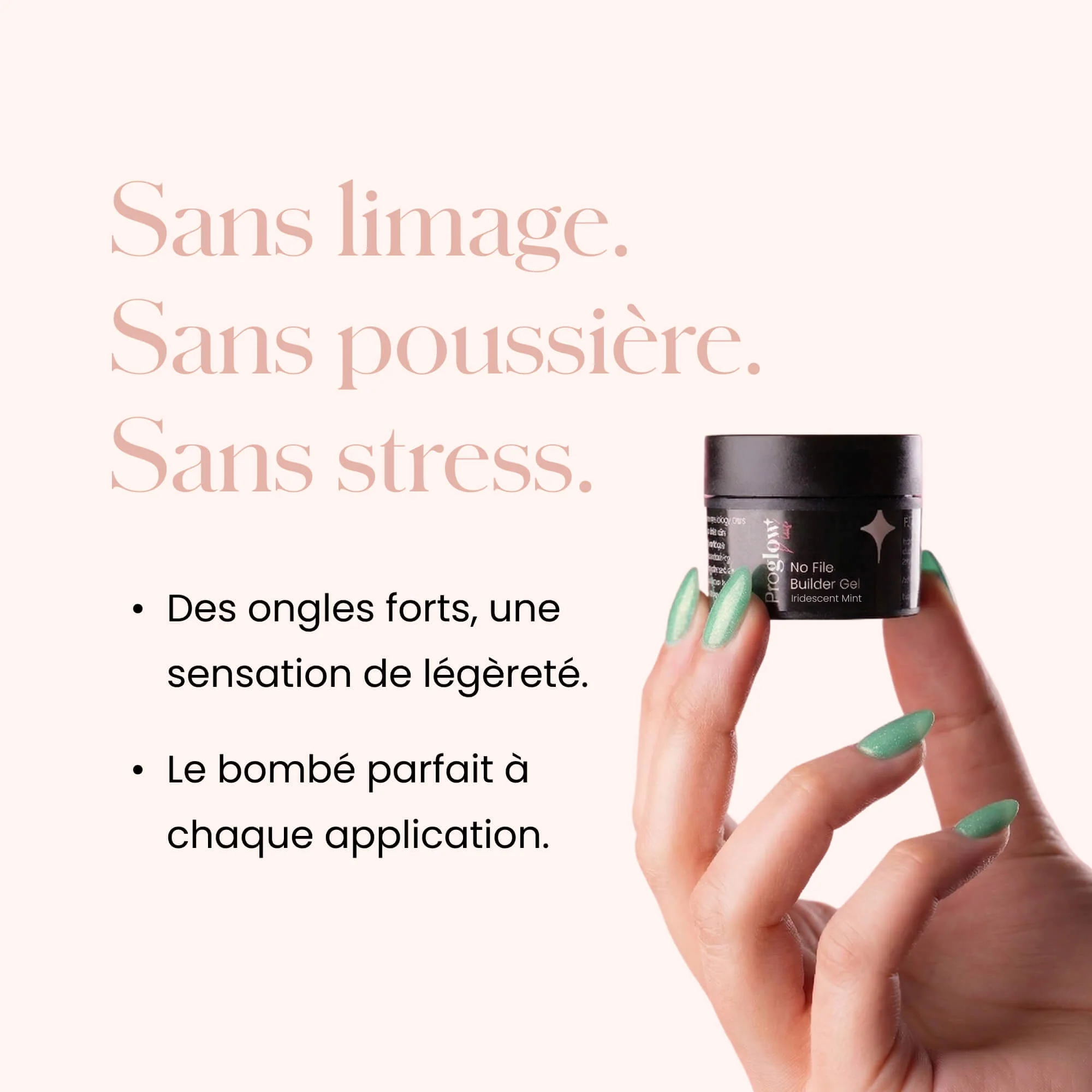 No File Builder Gel - sans Limage - Iridescent Mint - Image 6