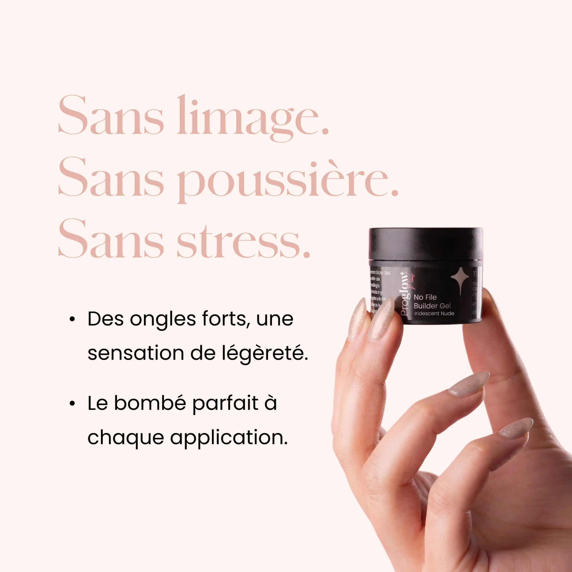 No File Builder Gel - sans Limage - Iridescent Nude - Image 6