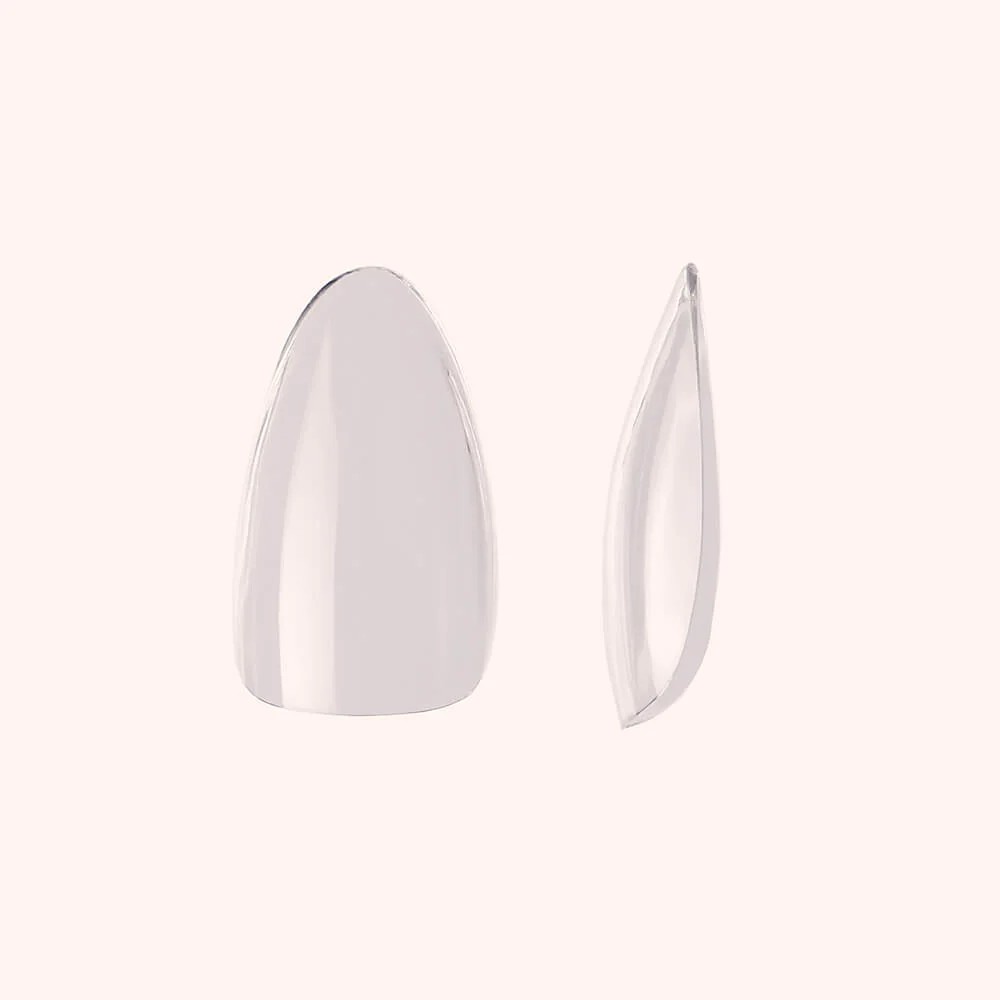 Soft Gel Nail Tips C-Curve Medium Almond 600 - Image 2