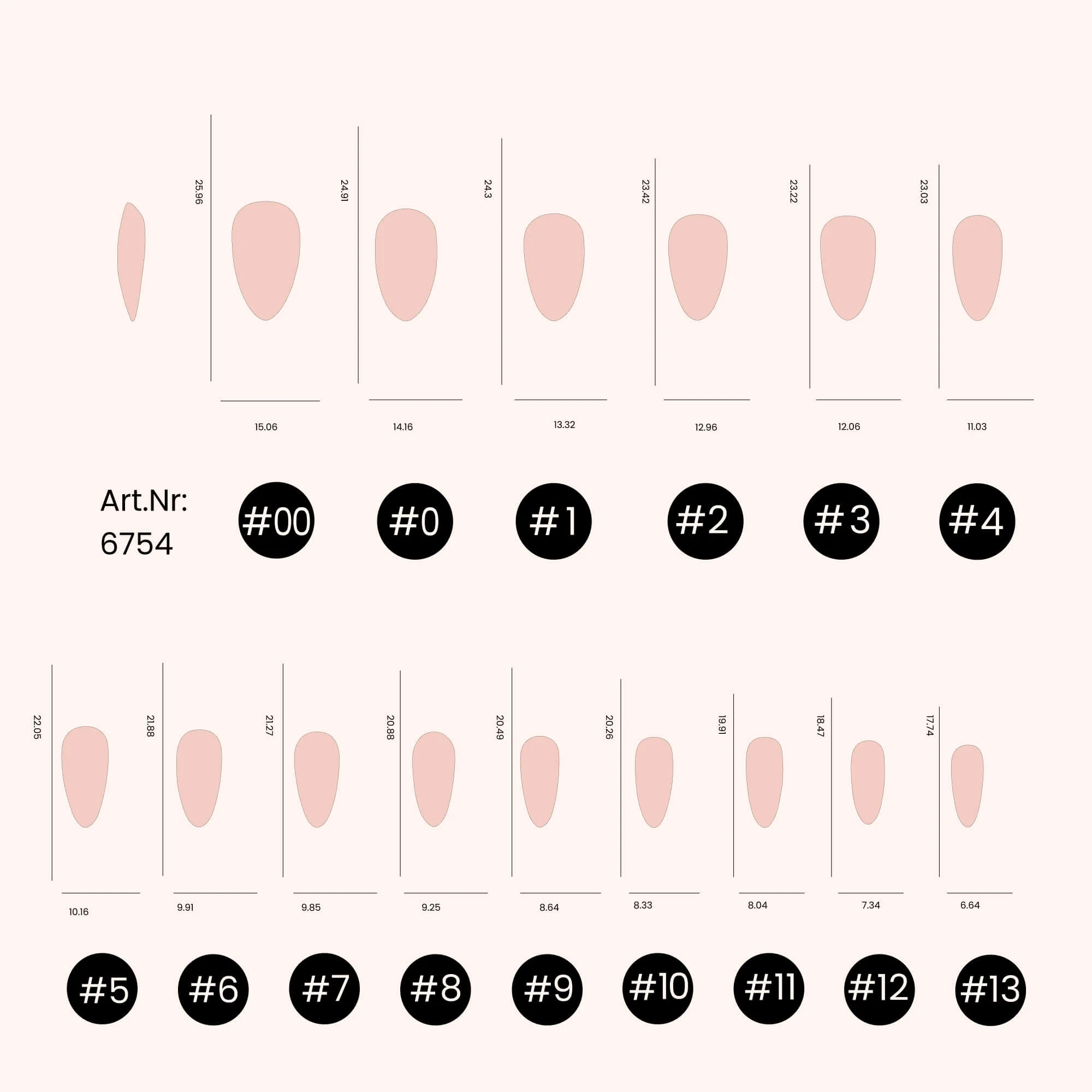 Soft Gel Nail Tips C-Curve Medium Almond 600 - Image 5