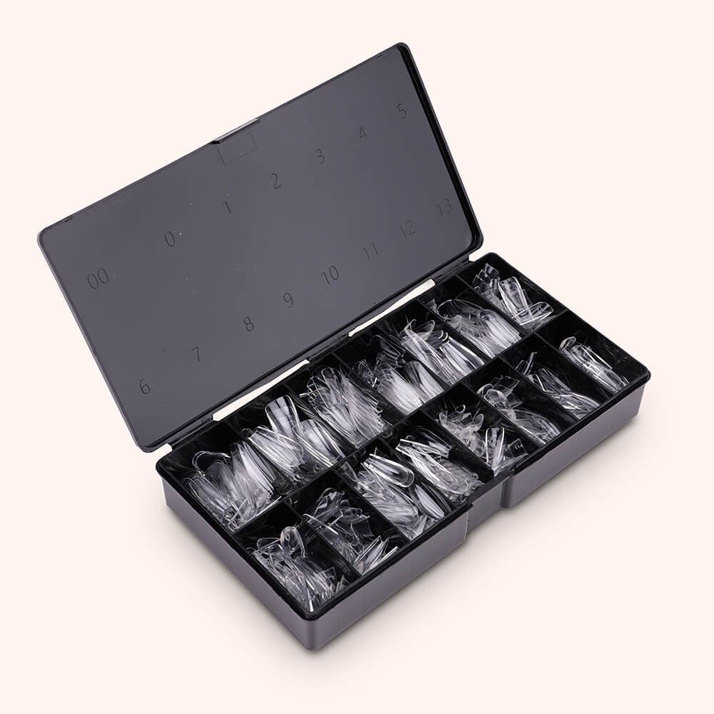 Soft Gel Nail Tips C-Curve Medium Coffin 600 - Image 4