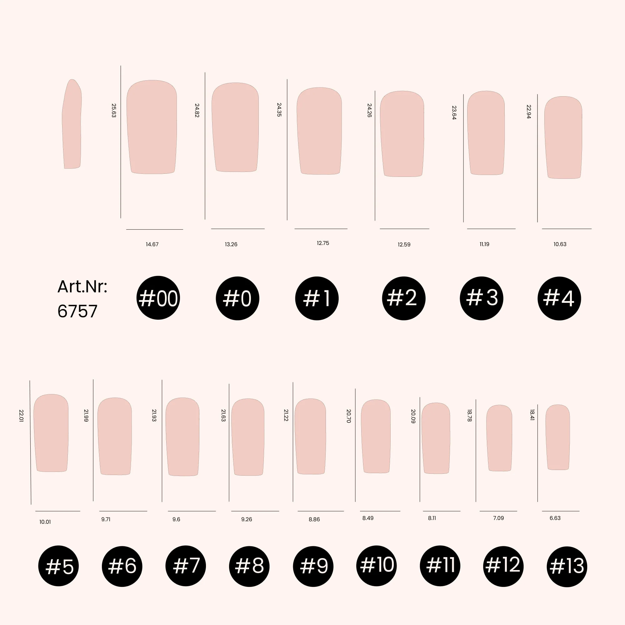 Soft Gel Nail Tips C-Curve Medium Square 600 - Image 5