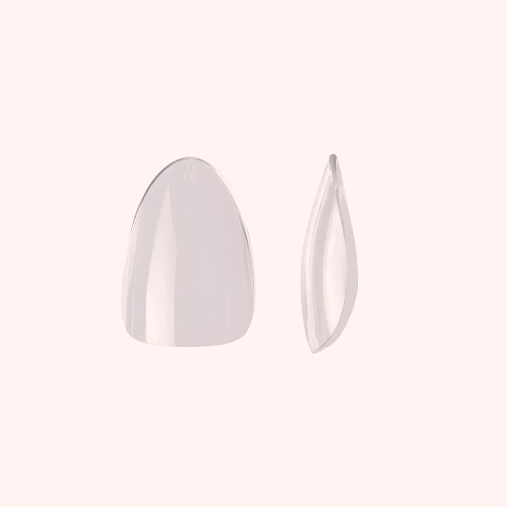 Soft Gel Nail Tips C-Curve Short Almond 600 - Image 2