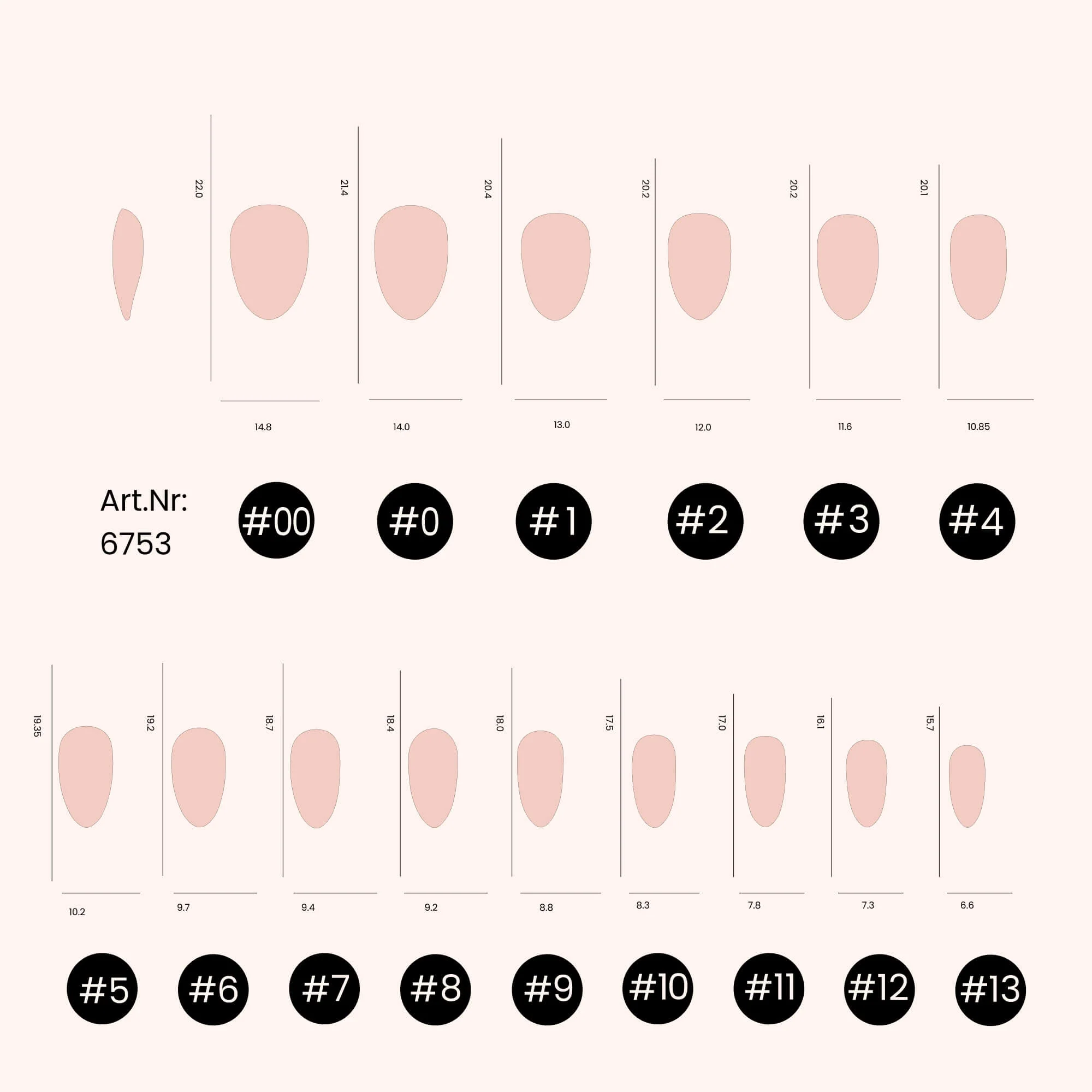 Soft Gel Nail Tips C-Curve Short Almond 600 - Image 5