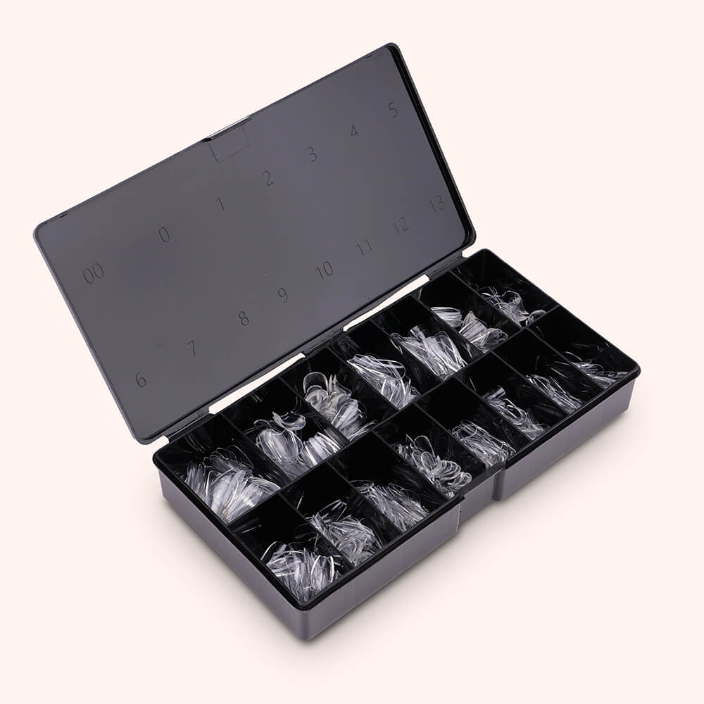 Soft Gel Nail Tips C-Curve Short Coffin 600 - Image 4
