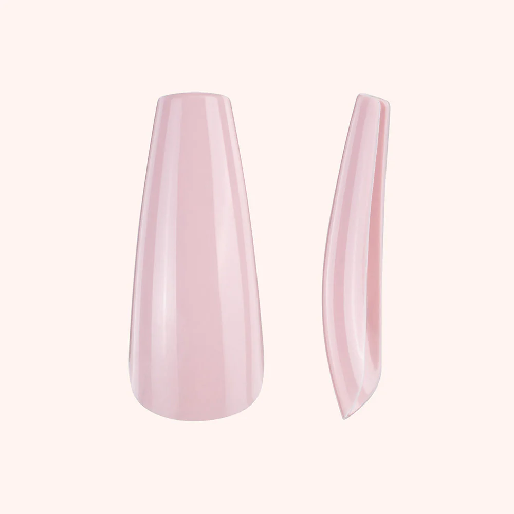 Soft Gel Nail Tips Coffin Shape Baby Rose 120 en coffret - Image 2