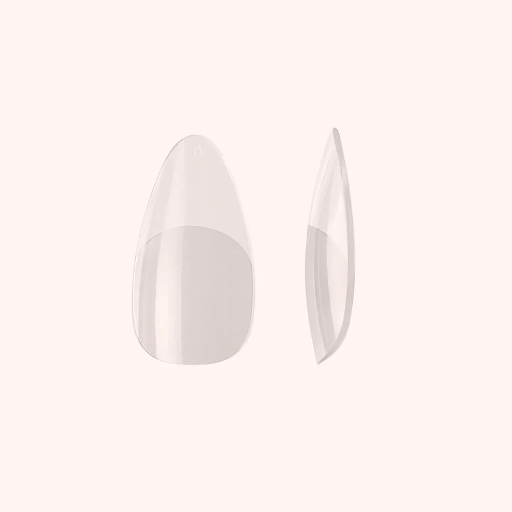 Soft Gel Nail Tips Half Buffed Long Almond Shape 504 - Image 2