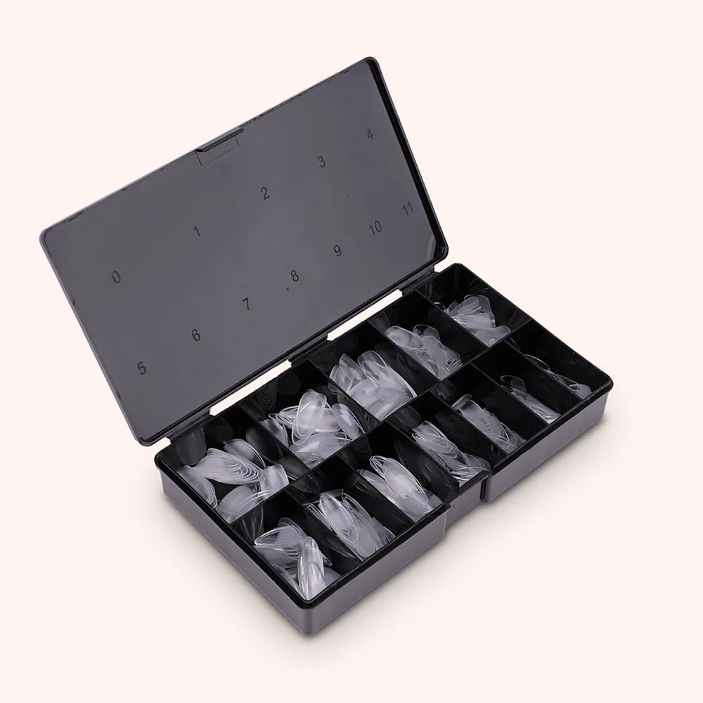 Soft Gel Nail Tips Half Buffed Long Almond Shape 504 - Image 4