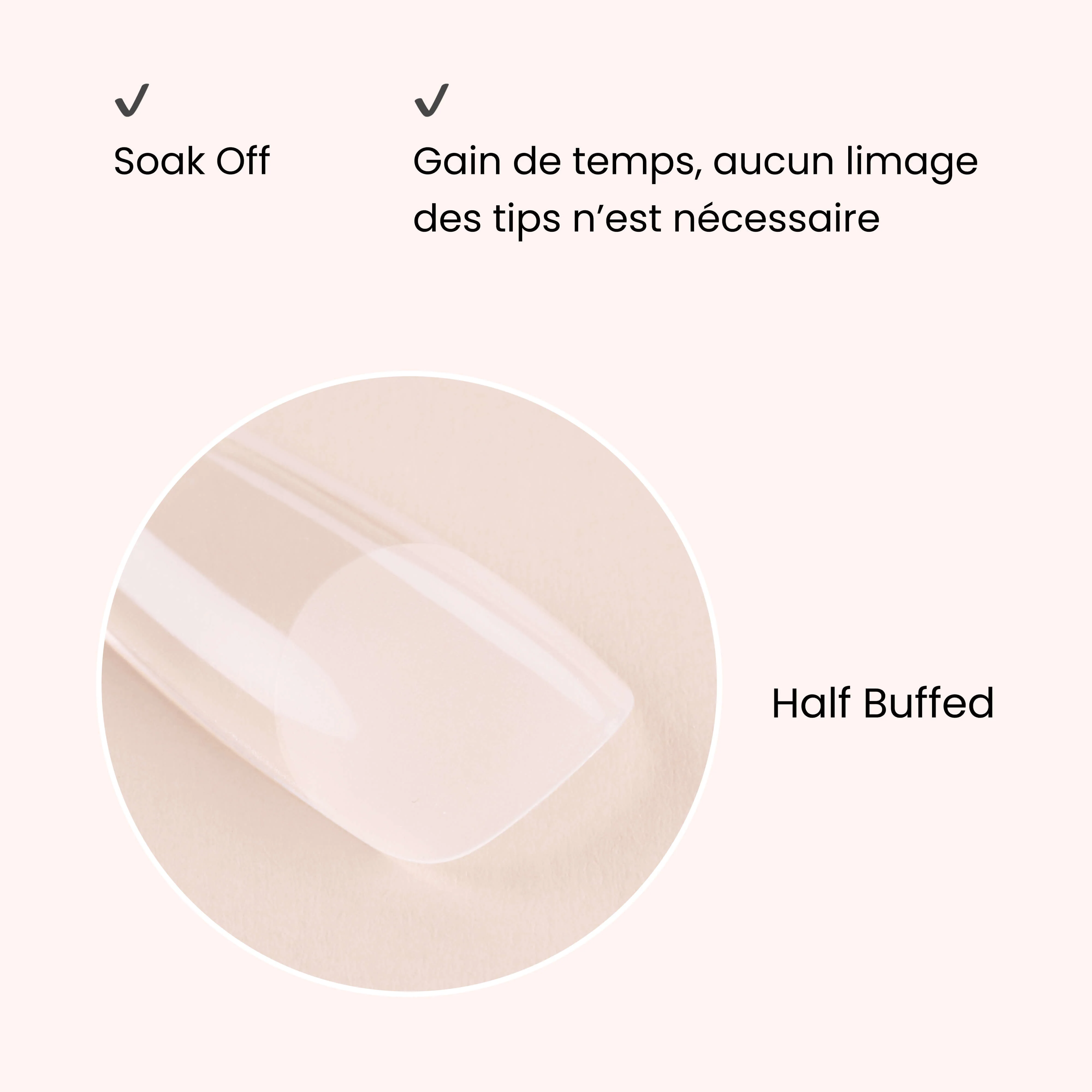 Soft Gel Nail Tips Half Buffed Square Shape 504 - Image 6