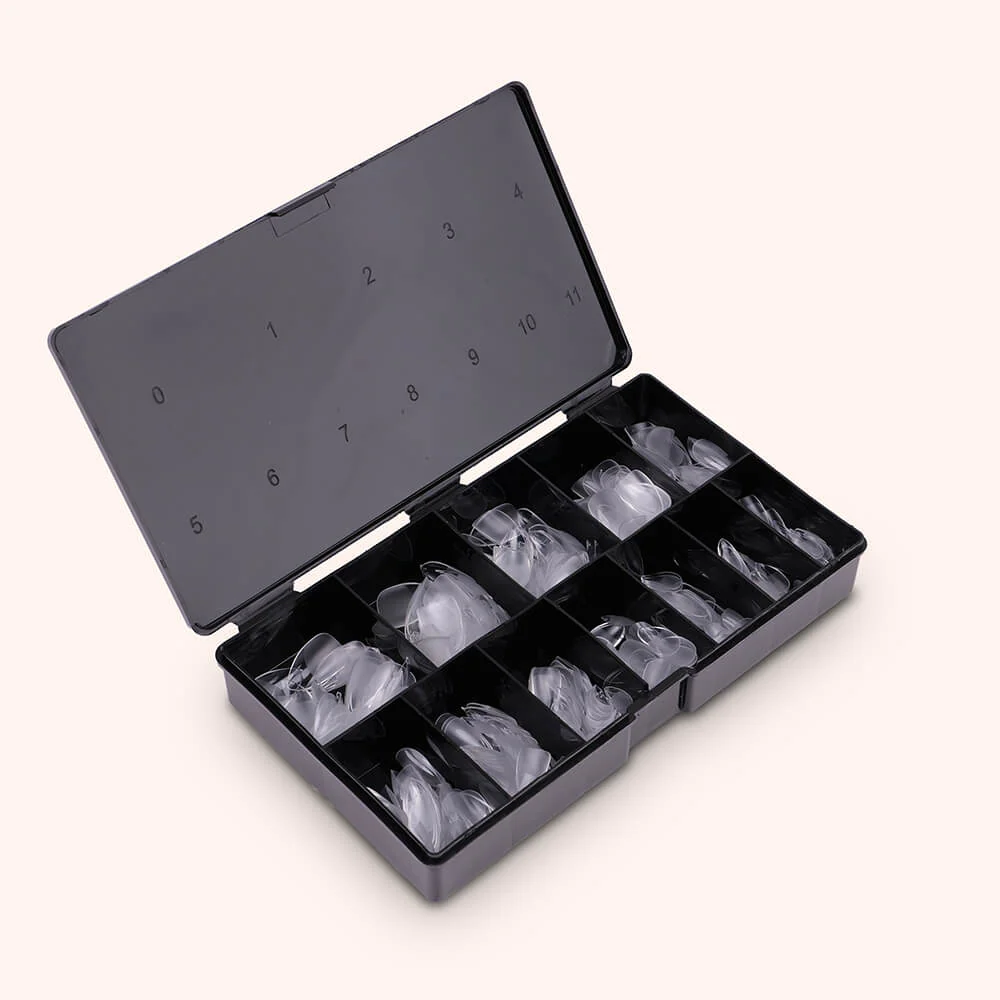 Soft Gel Nail Tips Half Buffed Short Almond Shape 504 - Image 4