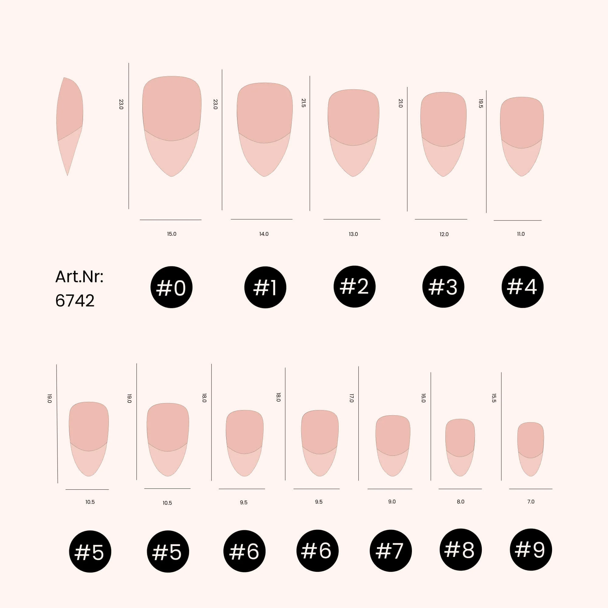 Soft Gel Nail Tips Half Buffed Short Almond Shape 504 - Image 5