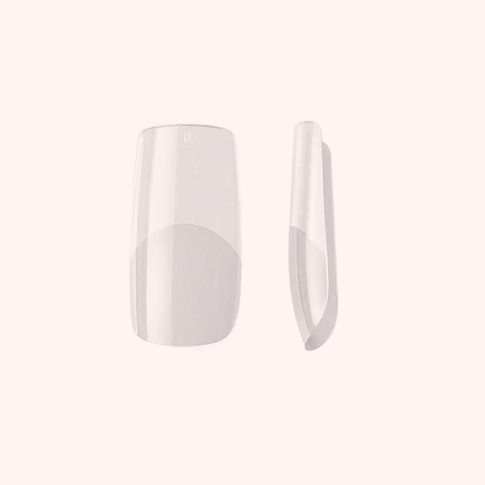 Soft Gel Nail Tips Half Buffed Square Shape 504 - Image 2