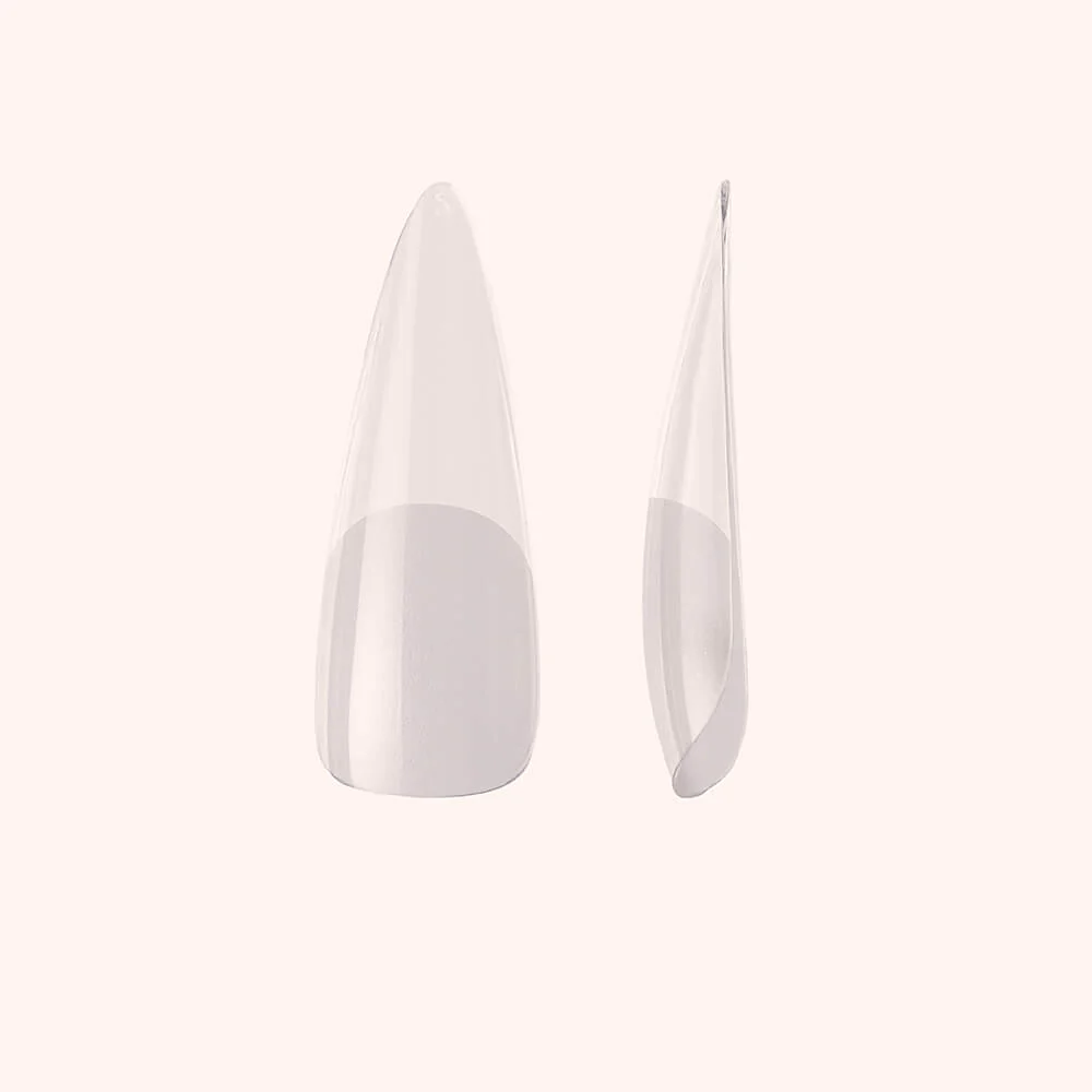 Soft Gel Nail Tips Half Buffed Stiletto Shape 504 - Image 2