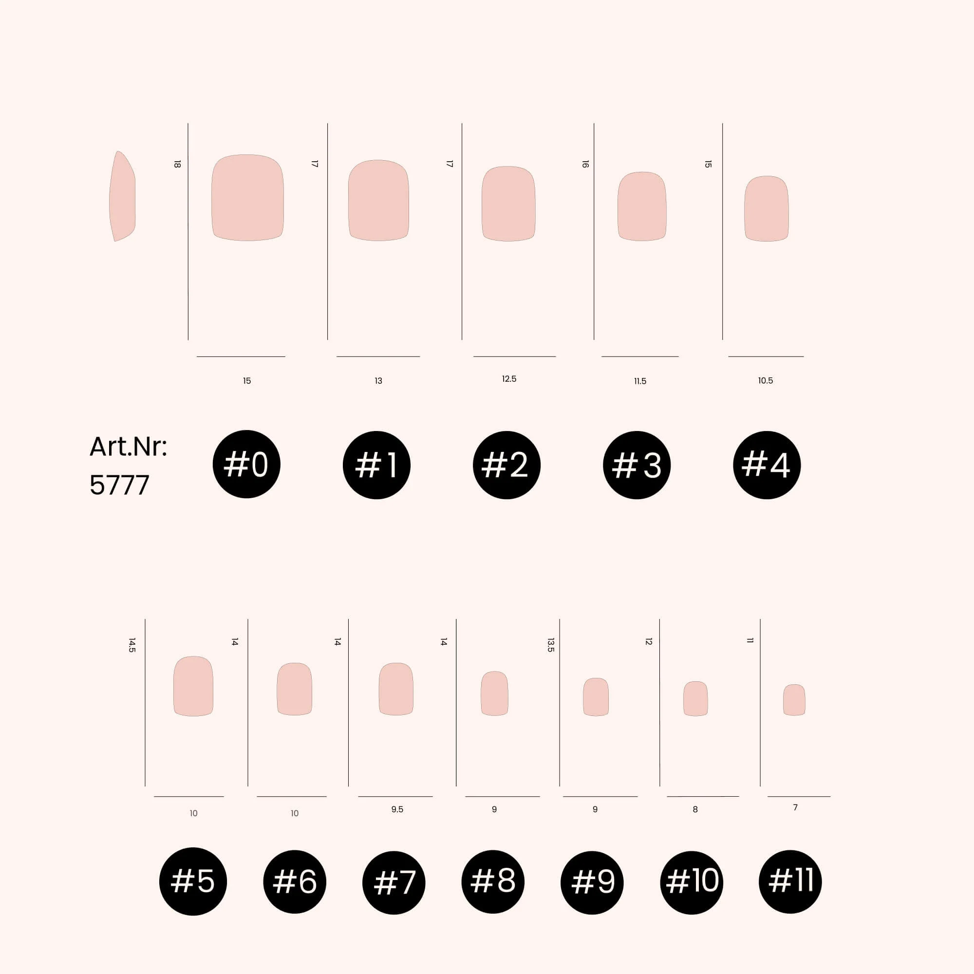 Soft Gel Nail Tips Large Short Square Shape 504 en coffret - Image 4