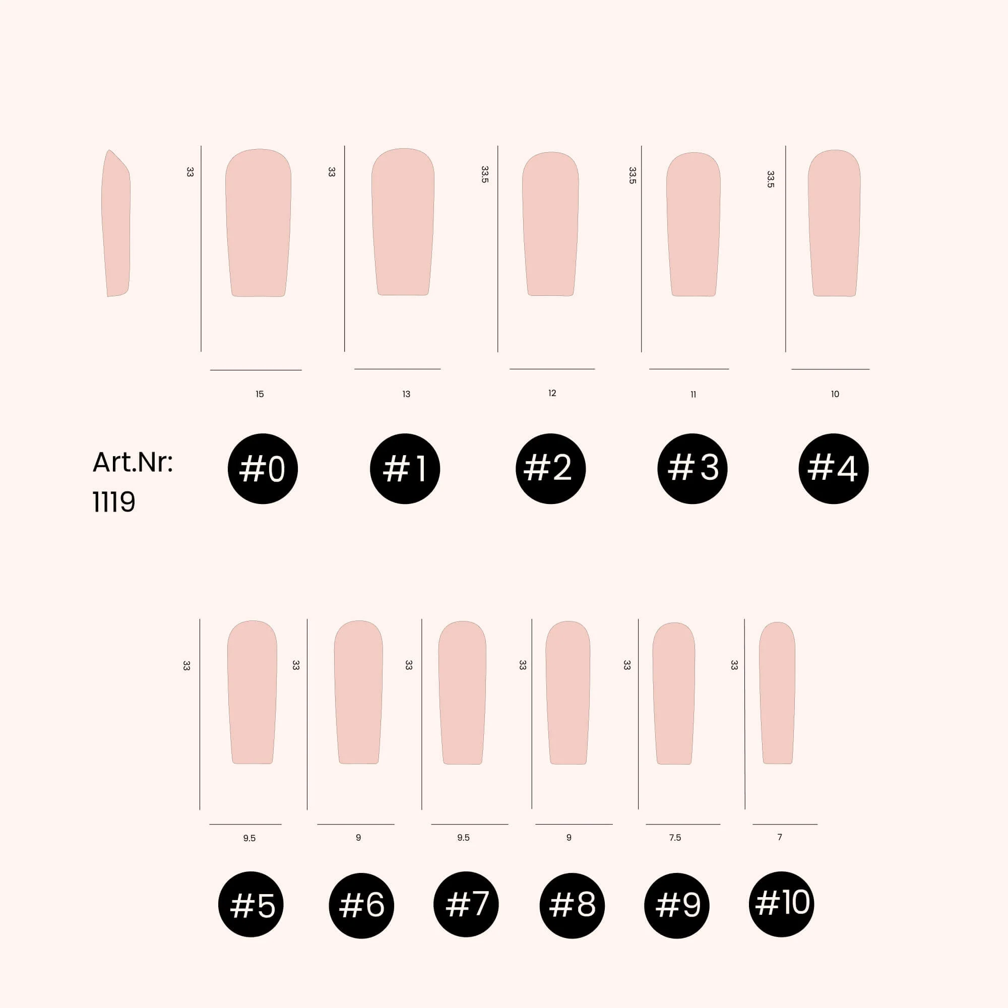Soft Gel Nail Tips Long Square Shape (pose américaine) 500 en coffret - Image 4