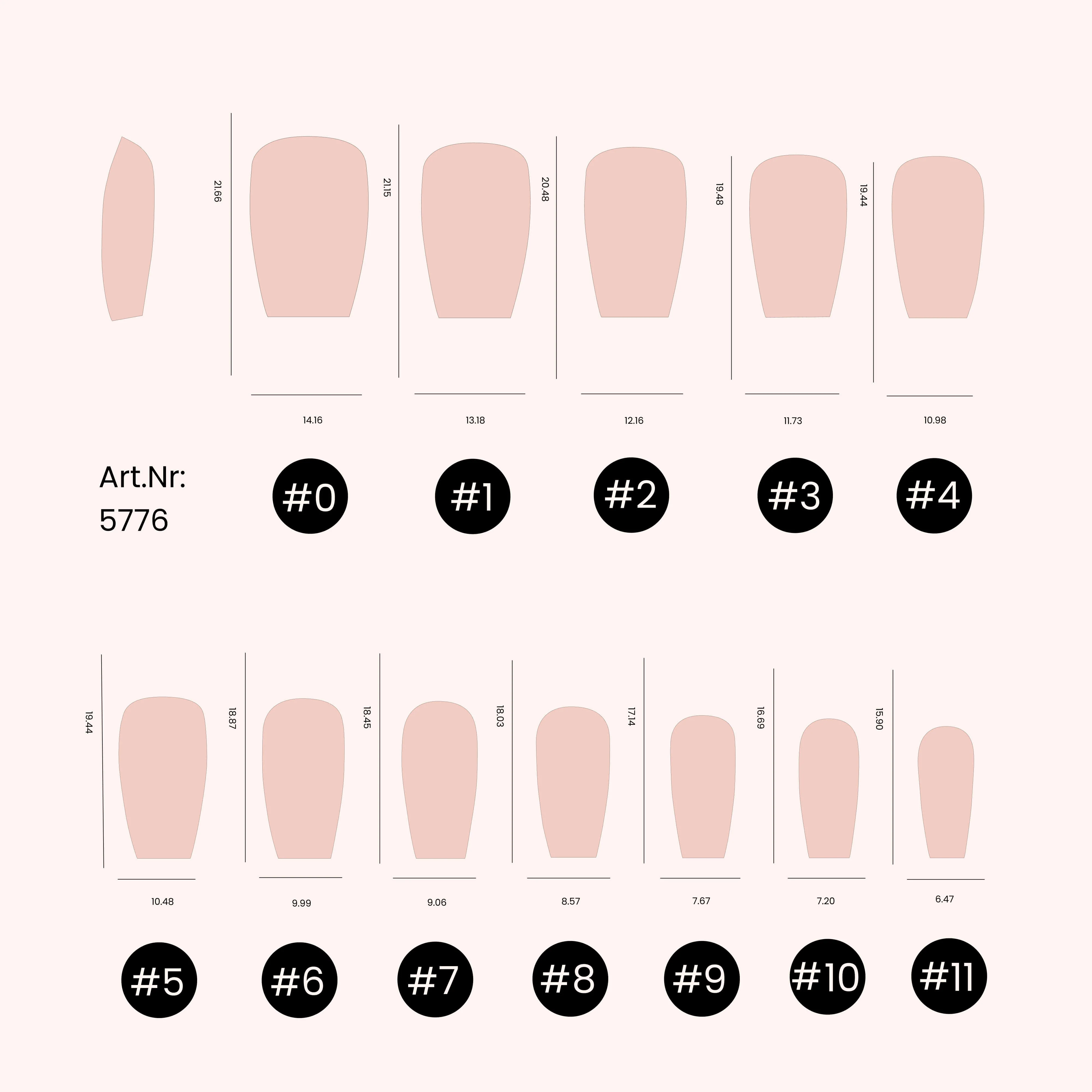 Soft Gel Nail Tips Short Coffin Shape 504 en coffret - Image 4