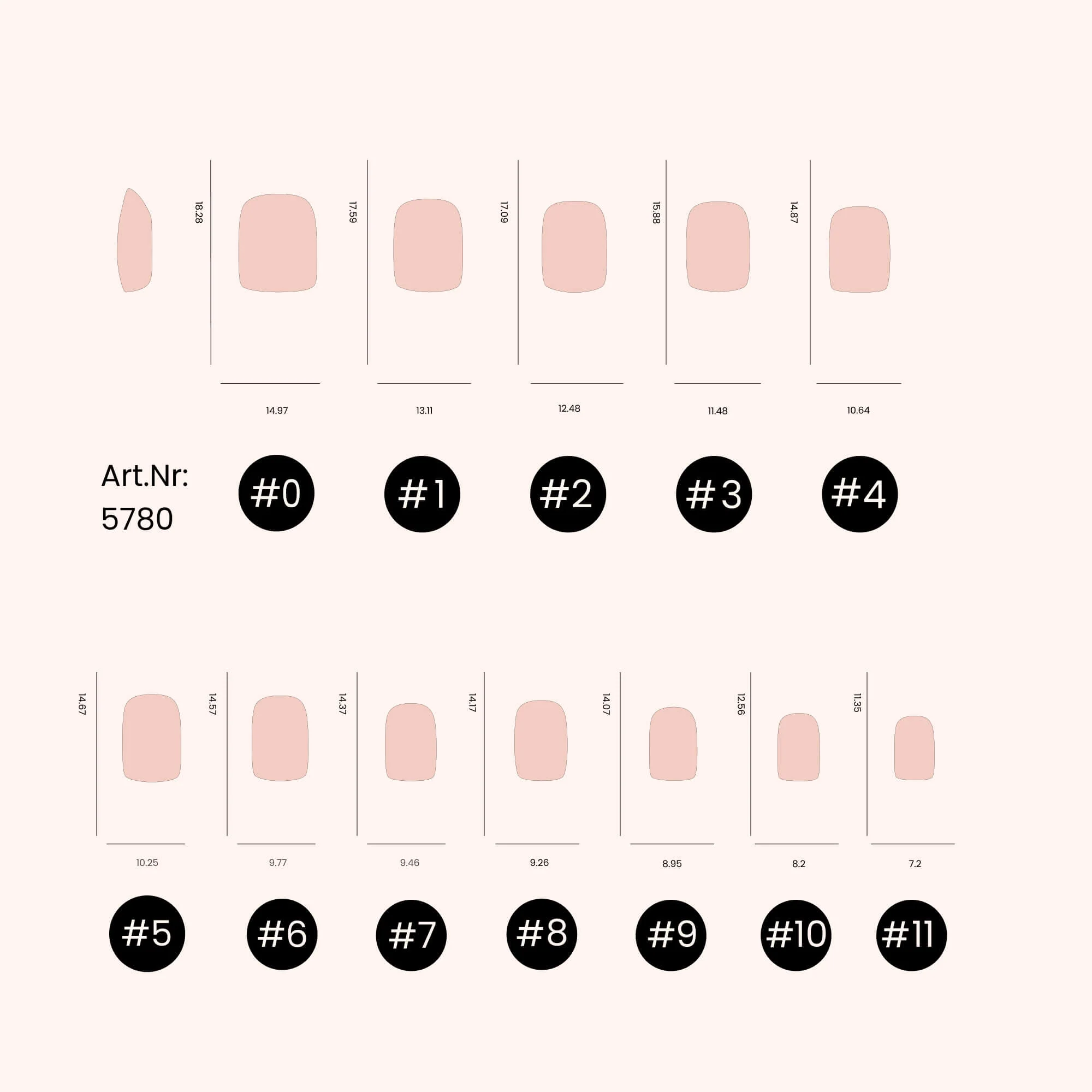 Soft Gel Nail Tips Short Square Shape Sweet Rose 120 en coffret - Image 4