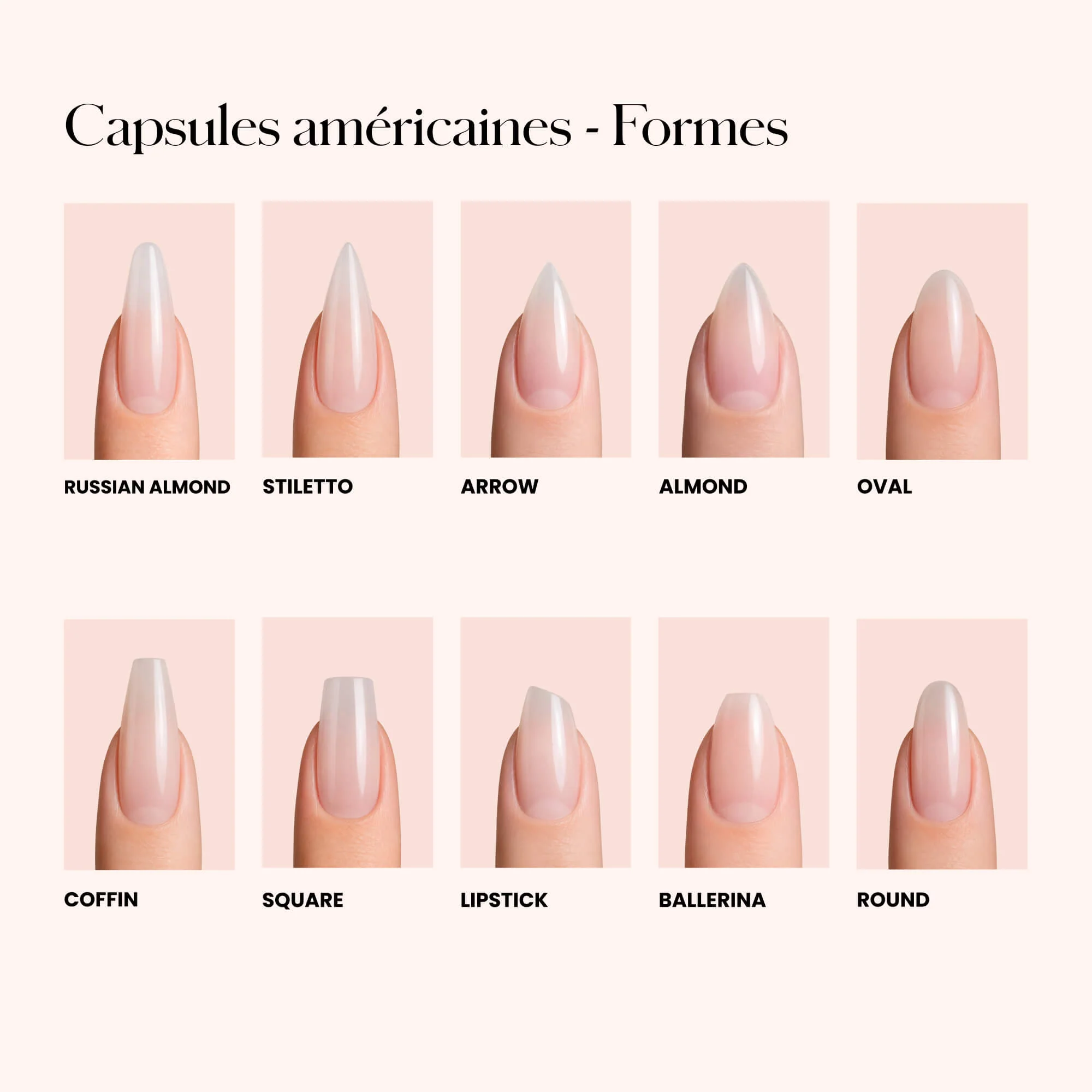 Soft Gel Nail Tips Stiletto Shape (pose américaine) 500 en coffret - Image 5