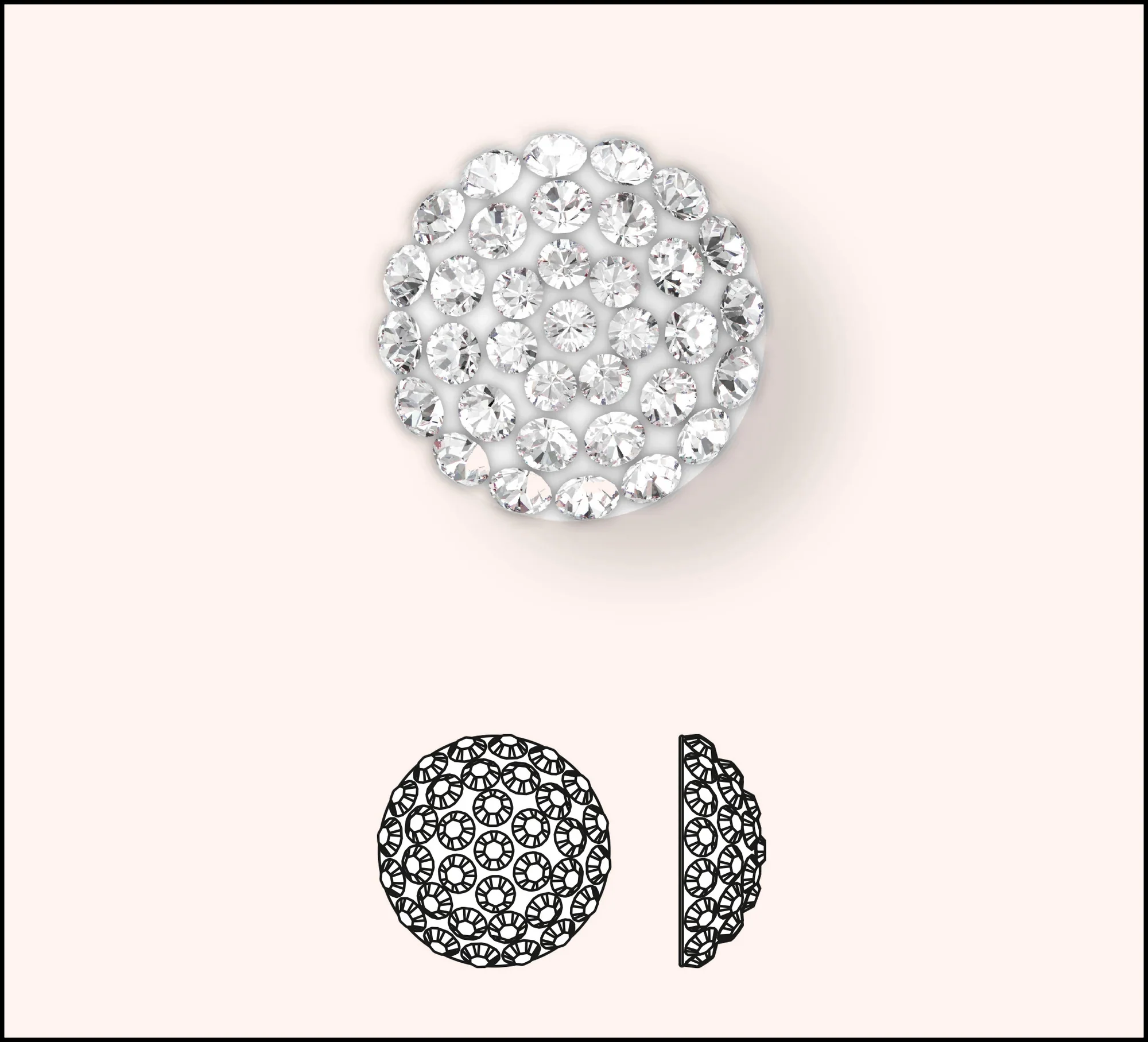 Swarovski Strass Multi-Stone Deluxe Clear 6,0 mm (2 pcs) - Image 3